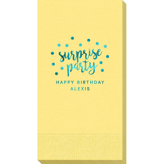 Surprise Party Confetti Dots Guest Towels